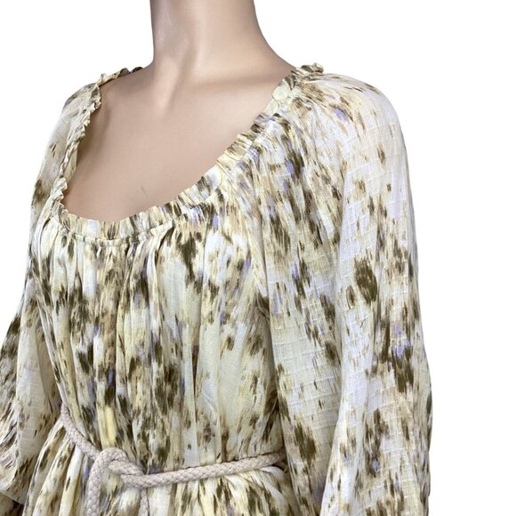 Sam Edelman Rainey Ruffle Mini Dress Size Medium Boho Puff Sleeve - Picture 6 of 9